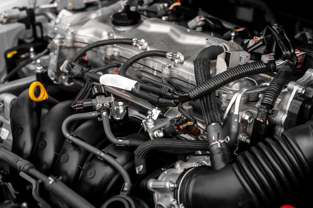 Diesel Cold-Start Service in Tea, SD At Sioux Empire Automotive Service Center. Close-up of a diesel engine during winter maintenance